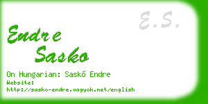 endre sasko business card